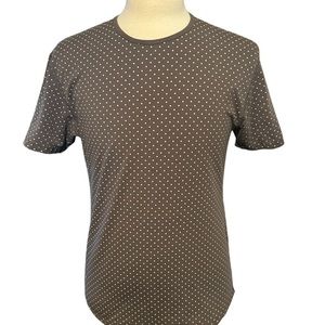 BYLT Drop Cut Lux Short Sleeve Mens Polka Dot Crewneck Tee Sz M